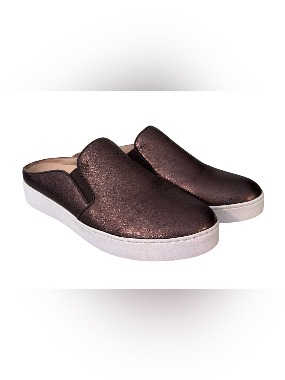 Vionic Dakota Metalic Brown Slip on Mules Sneakers Womens Size 9
